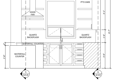 Suite 1 Kitchen Elevation View Plans