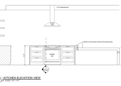 Suite 2 Kitchen Elevation View Plans 4