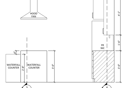 Suite 2 Kitchen Elevation View Plans