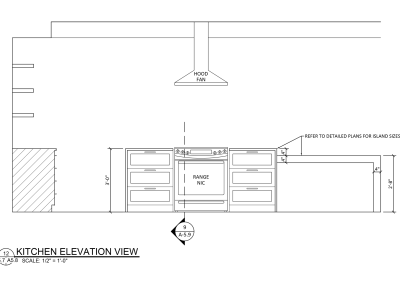 Suite 3 Kitchen Elevation View Plans 4