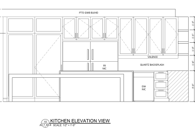 Suite 4 Kitchen Elevation View Plans 2