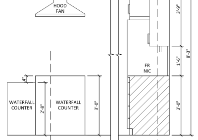 Suite 4 Kitchen Elevation View Plans