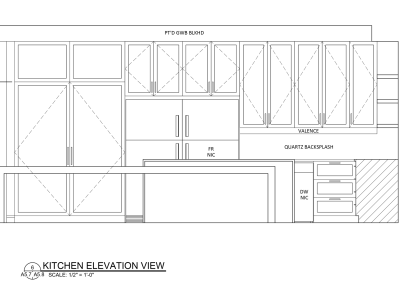 Suite 5 Kitchen Elevation View Plans 2