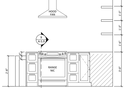 Suite 7 Kitchen Elevation View Plans 4
