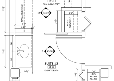 Suite 8 Closet Bathroom Plans