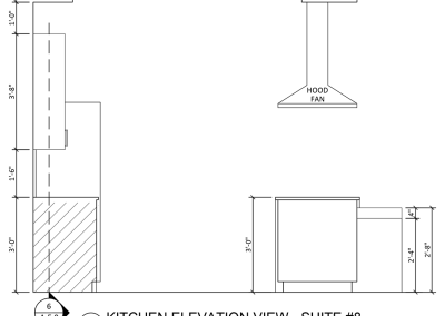Suite 8 Kitchen Elevation View Plans 3